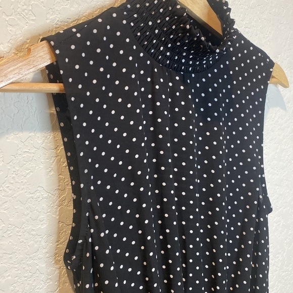 Nanette Lepore Polka Dot Sleeveless Ruffle Hem Dress - Size 6 - Picture 3 of 10